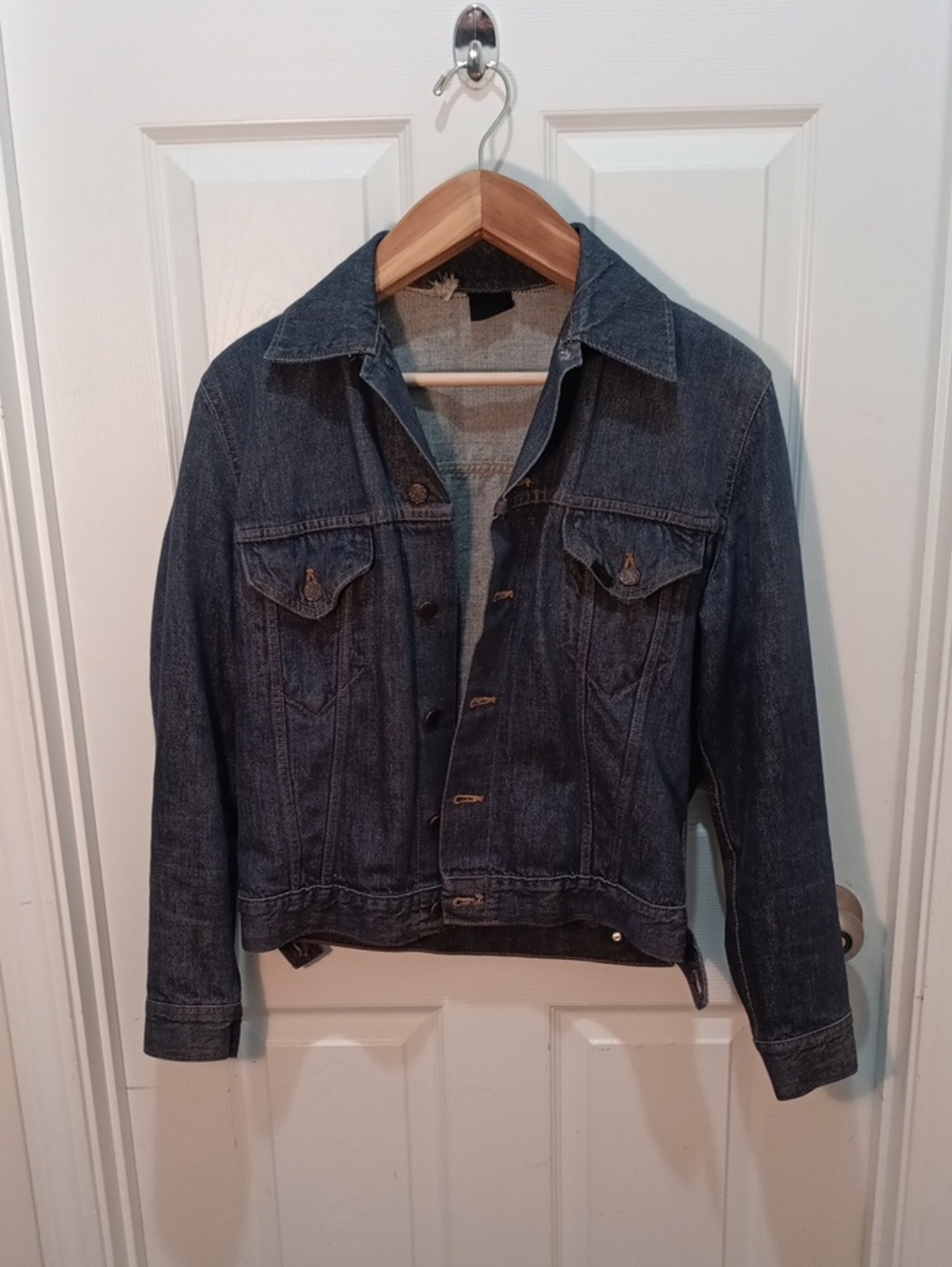 Vintage Classic Dark Blue Denim Jacket